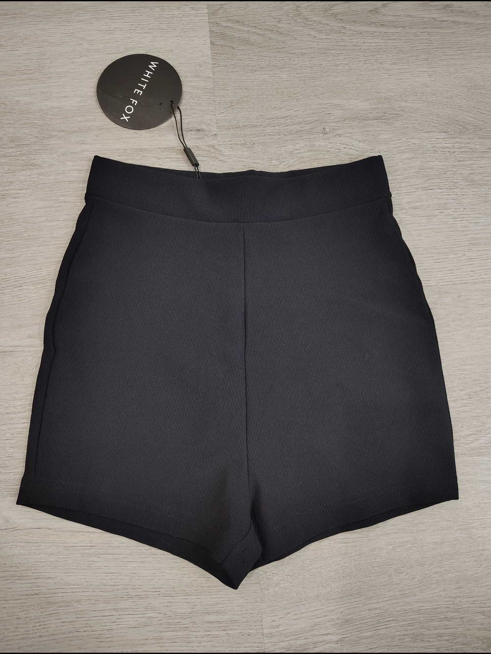 White Fox Boutique Minding My Business Ribbed Booty Shorts. Size XS